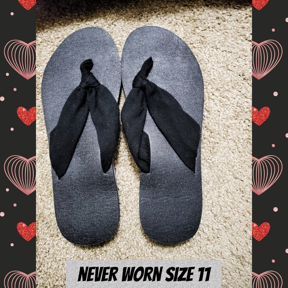 Black flip flop women's Size 11